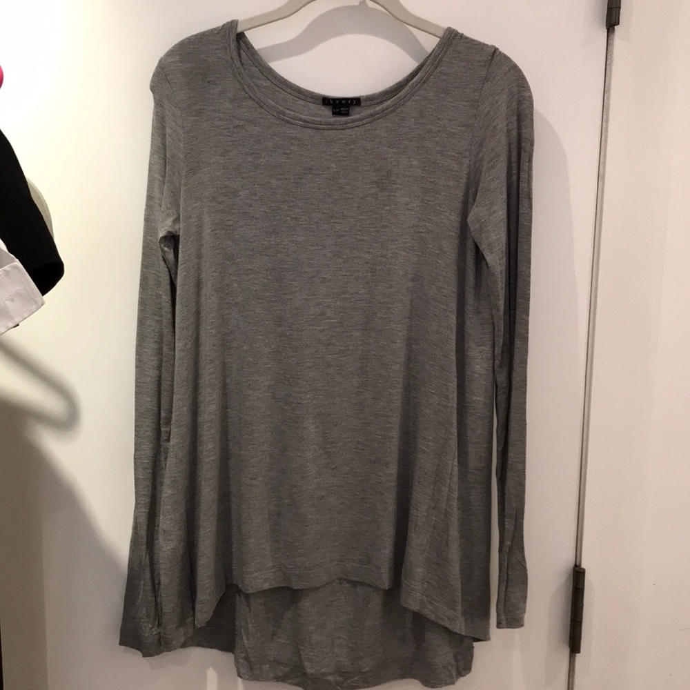 Theory gray long sleeve shirt